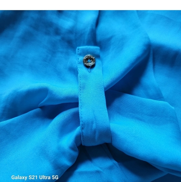 Lilly Pulitzer Everglades Tunic Long Roll Tab Sleeve Blouse Blue Size XS - Picture 6 of 9